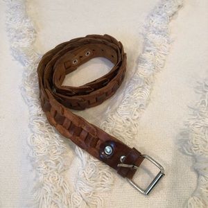 Vintage Woven Leather Belt